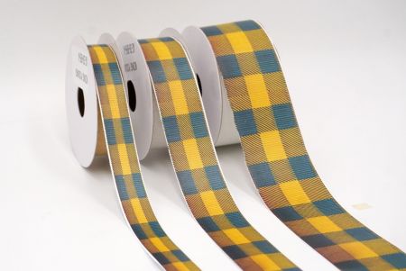 Kräftiges Gelb & Türkis Karoband_AI